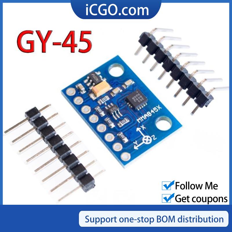 

10шт GY-45 MMA8452 Модули Цифровой трехосевой акселерометр Высокоточный модуль наклона