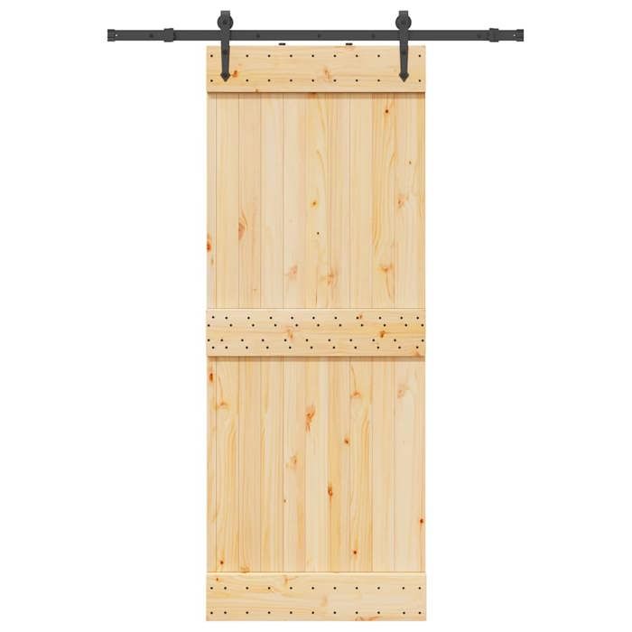 VidaXL Porte coulissante et kit de quincaillerie 80x210 cm pin massif 3332689
