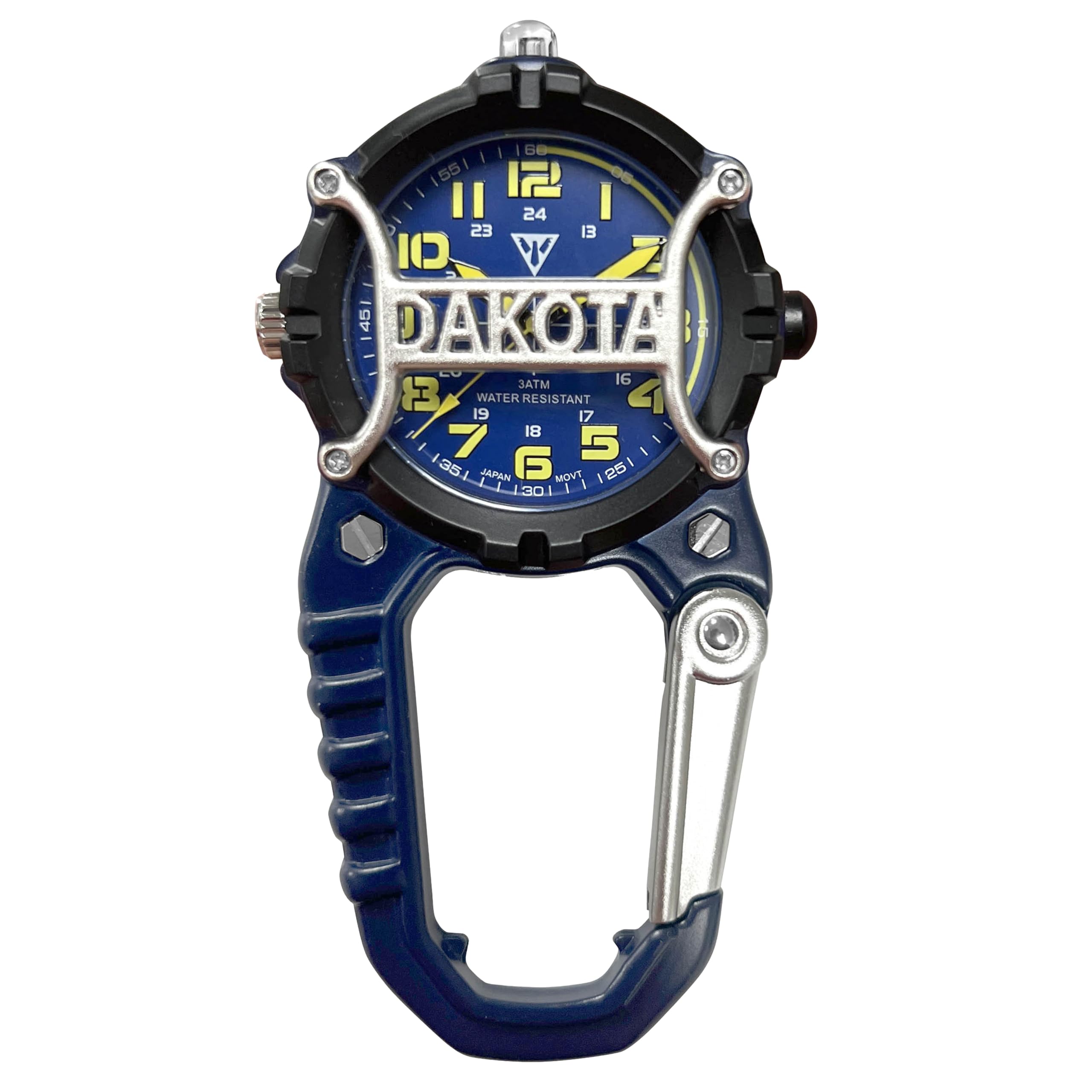 Dakota Digital Cage Clip Micro Light Carabiner Watch LED Flashlight Dial Protection Outdoor Gift Fishing Hunting Camping Clip Watch Pocket Watch