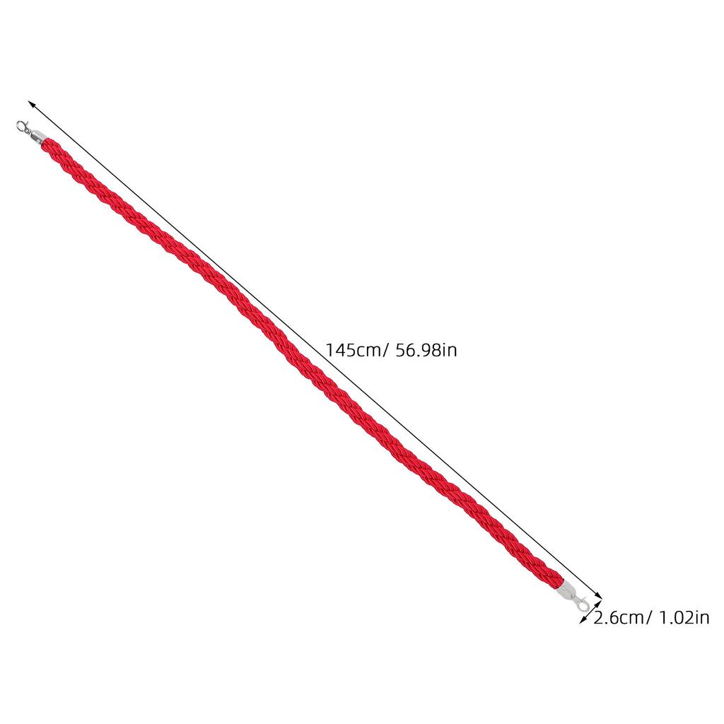 1.5M Queue Stanchion Barrier Rope Tightly Braided Weather-Resistant Crowd Control Rope For Hotels Airports Theaters Safety