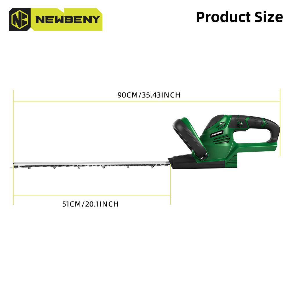 Newbeny 2000W 15000RPM Electric Hedge Trimmer Cordless Trimmer Pruning Saw Lawn Mower Garden Tools For Makita 21V Battery Pin