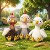 28CM Simulation Niedliches Cartoon Anime Truthahn Plüschtier Großer Vogel Flauschiges Huhn Geflügel Tier Plüschtier Kindergeburtstag Begleitgeschenk