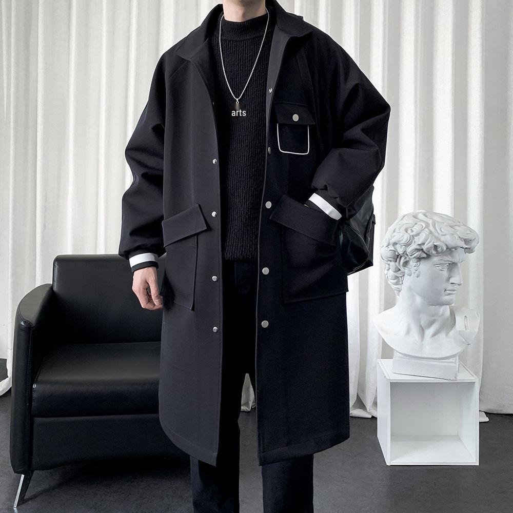 

Мужское утолщенное тренчкот с флисовой подкладкой - Однобортное с лацканами, зимняя верхняя одежда M [100-125 pounds]