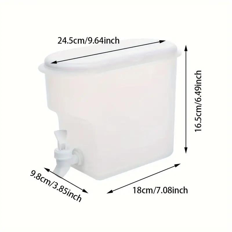 3500ml Plastic Water Cooler with Spigot Cold Water Bucket Horizontal Design Large Capacity Anti-Slip Thickened Home Kitchen Use