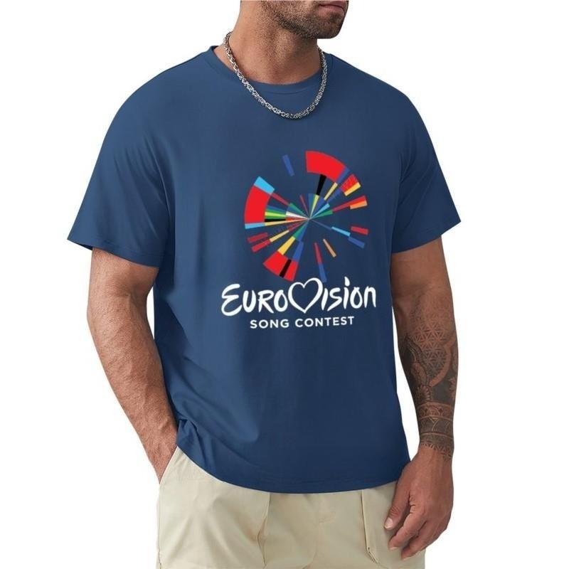 Summer T-Shirt Eurovision Song Contest Classic Logo T-Shirt Summer Clothing Shirt Men's Cotton Clothing Short Sleeves