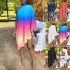 Wish Ladies Slash Shoulder Digital Printing Neck Strap Dress