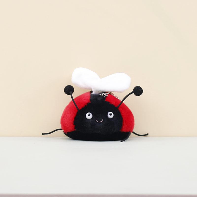 Adorable Bee Plush Toy With Moving Wings Cute Stuffed Animal Bag Charm 11cm