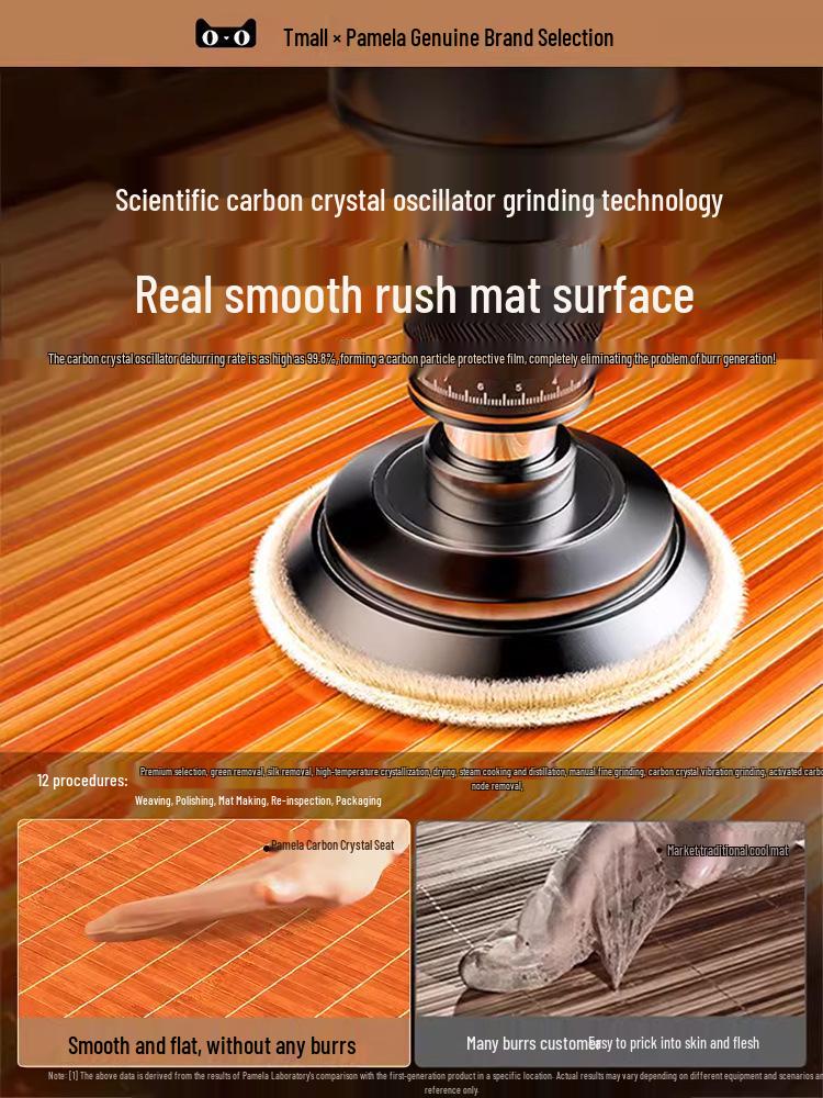 2024 Summer Hard Bamboo Cooling Mat: Foldable, Double-Sided for Dorms and Bedrooms