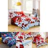 Cozy Holiday Quilt Cover And Pillow Case Set With Vibrant Santa Claus Patterns