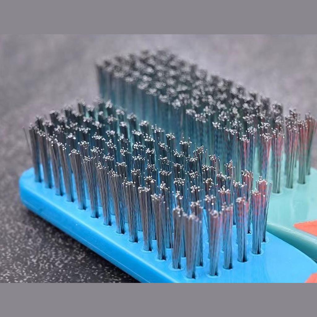 High Durability Effective Silicone Handle Steel Wire Brush Suitable For Efficient Cleaning Of Kitchen Stove & BBQ Grills