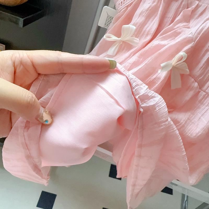 Girls' Summer Bowknot Princess Dress - Korean Sweet Style