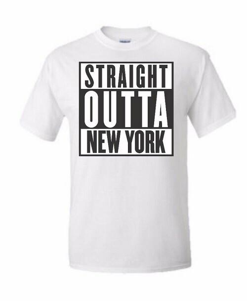 Straight Outta New York NYC T shirt Tee 5 Boroughs New York City Graffiti S