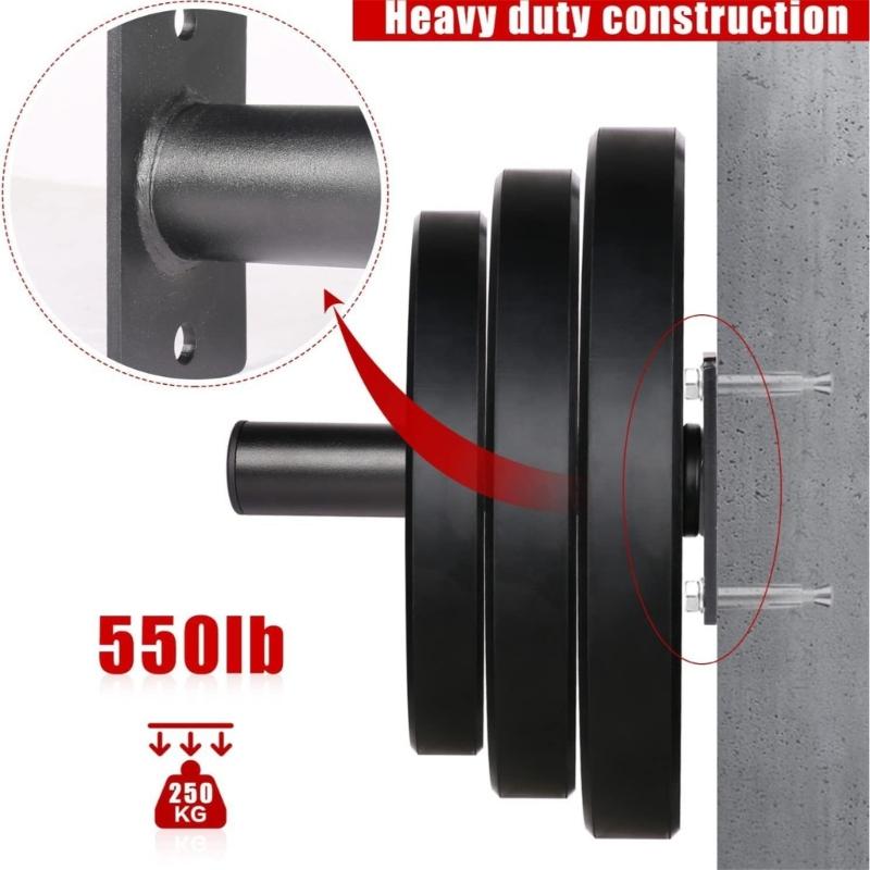 Multifunctional Pull Up Rod Handle With Barbell Sleeve Fitness Wall Mounted Weight Plate For Homes Gym Strength Training