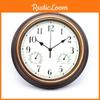 Waterproof Clock Retro With Display Thermometer And Hygrometer For Use Indoor