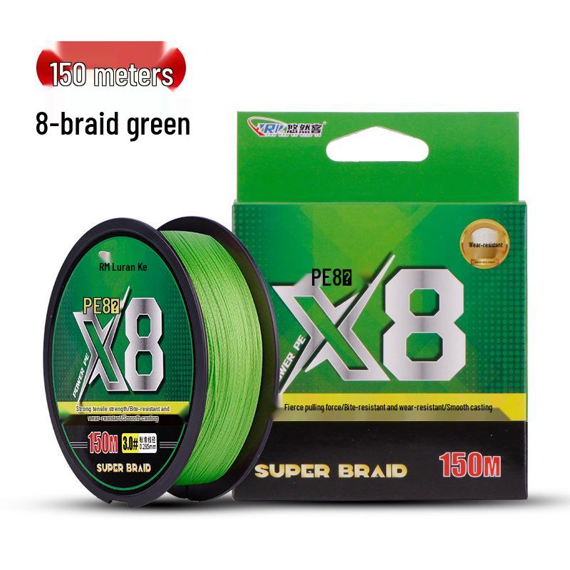 Superglatte PE Dyneema Angelschnur: 8-fach/4-fach geflochten, 100m/150m - Spezielle Hauptschnur für Köder