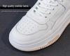 Spring 2023 Women's Flat Heel White Sports Shoes: Versatile, Plus Size (41-43), Celebrity Style
