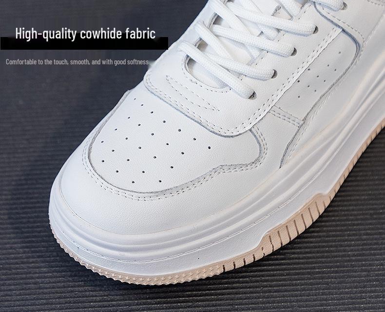 Spring 2023 Women's Flat Heel White Sports Shoes: Versatile, Plus Size (41-43), Celebrity Style
