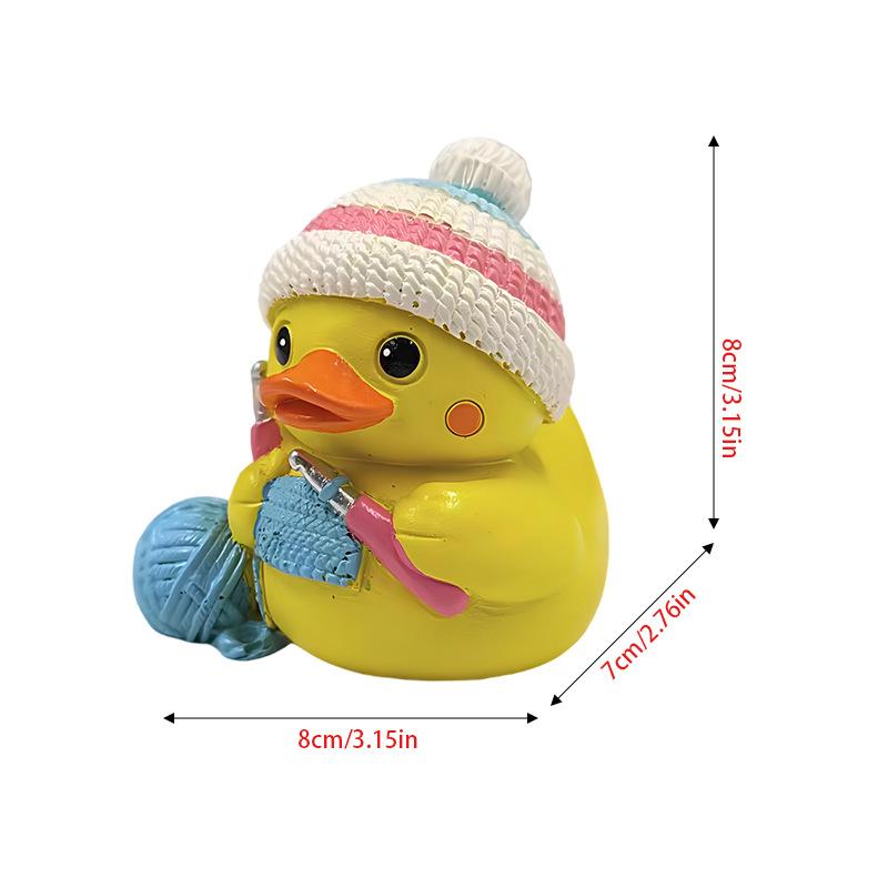 

Crocheted Companion Duck Figurine for Home Decoration As A Gift