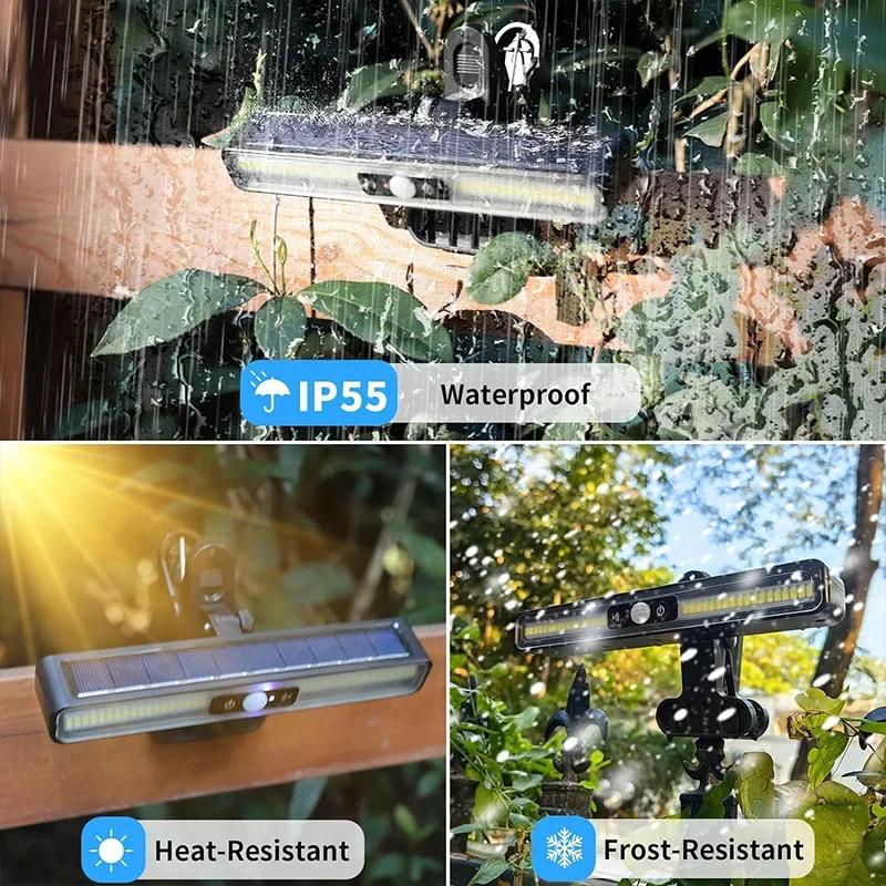 Clip On Solar Motion Lights Outdoor Waterproof,Solar Fence Lights Outside with 36 LEDs, Portable Solar Powered Security Light