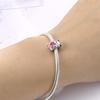 Original Copper Charms Luxury Cartoon Pink Heart Bear Beads Fit Bracelet Diy Women Making Delicate Gift