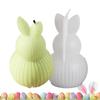 DIY Oster-Serie Silikonform 3D Gestreiftes Ei Gerader Ohrhase Kürbis Diamantmuster Hase Duftkerze Gips