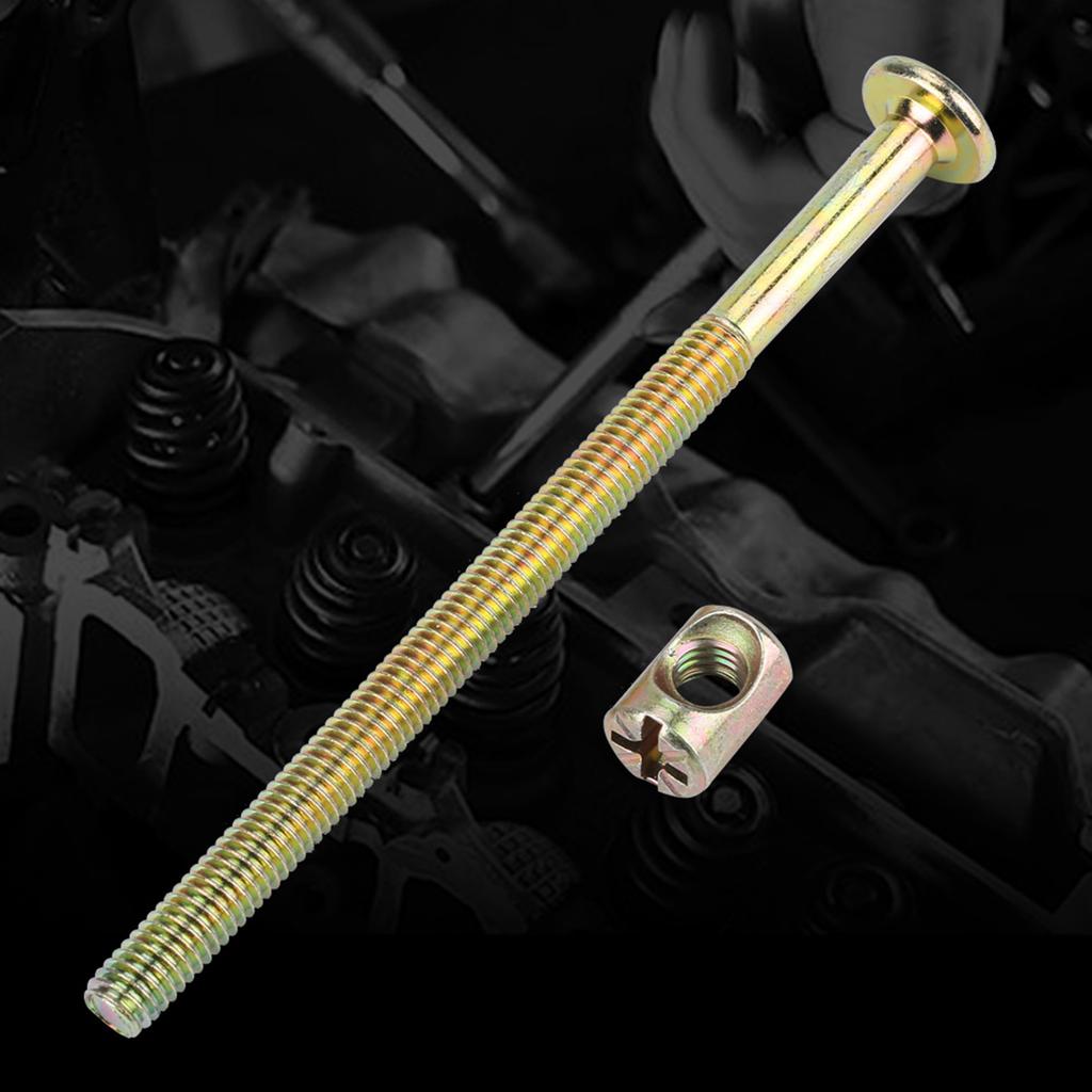 10pcs High Quality Carbon Steel Color Zinc Plated Hex Flat Head Screw Hammer Head Nut (6 * 90mm)