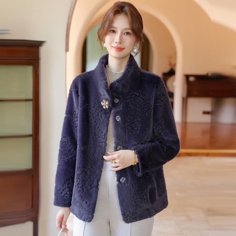 Elegant Faux Mink Fur Short Winter Coat for Mid-Aged Women