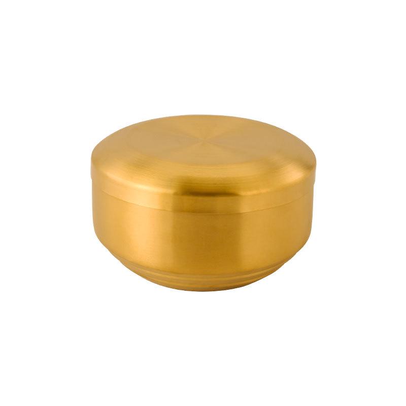 304 Stainless Steel Double-Layer Korean Rice and Soup Bowl with Lid for Kids