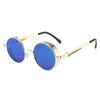 Vintage Steampunk Sunglasses Men's Metal Spring Legs Thick Bezels Glasses Trendy Street Shoot Hip Hop Sunglasses