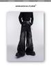 Men's Black Washed Straight Jeans - High Street Style for Autumn/Winter