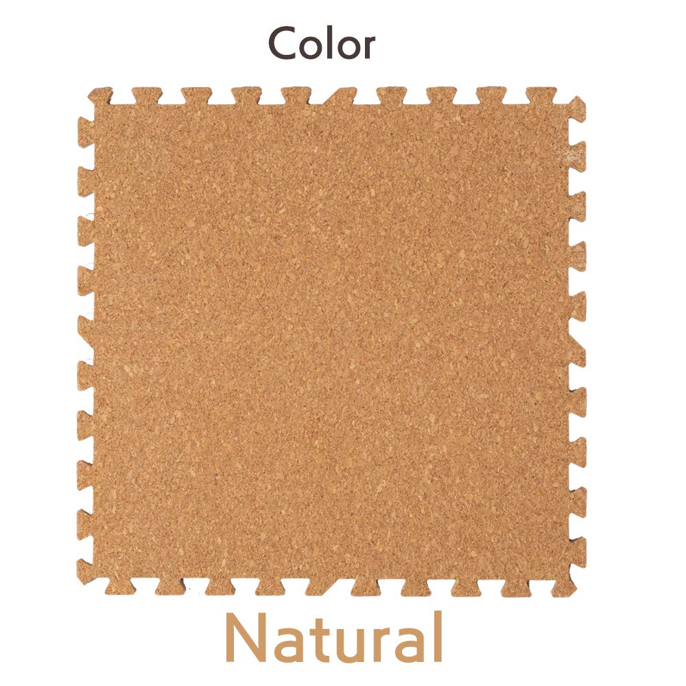Iris Plaza Joint Mat 45cm 8mm Cork Cork Mat Color Mat Soundproof Scratch Prevention Pet Baby Natural 45 X 45cm Set of 4 COJTM-4508