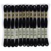 DMC #25 Embroidery Thread, 12 Skeins, 8m Each, #310 Black (DMC25B)