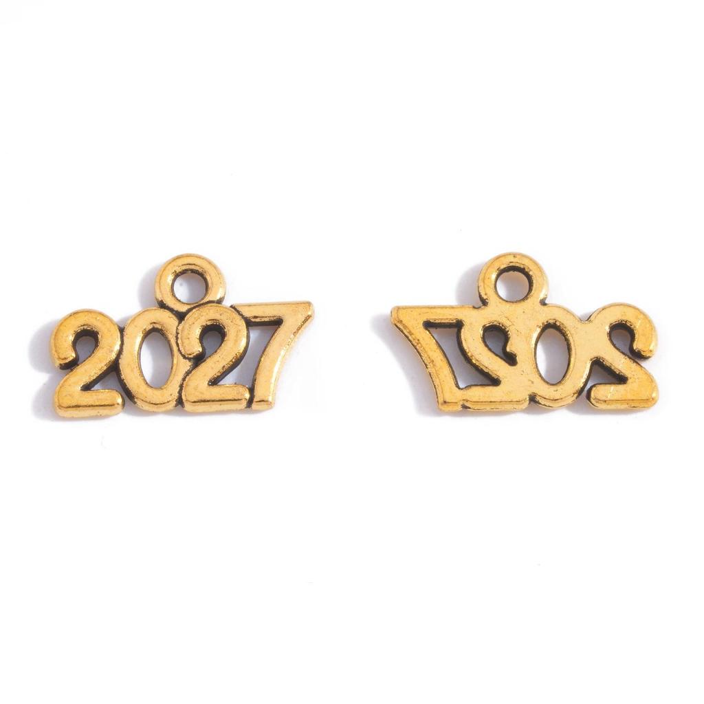 Digital Zinc Alloy Pendant Retro Charm - 14x9mm DIY Jewelry Accessories (2025 & 2026)