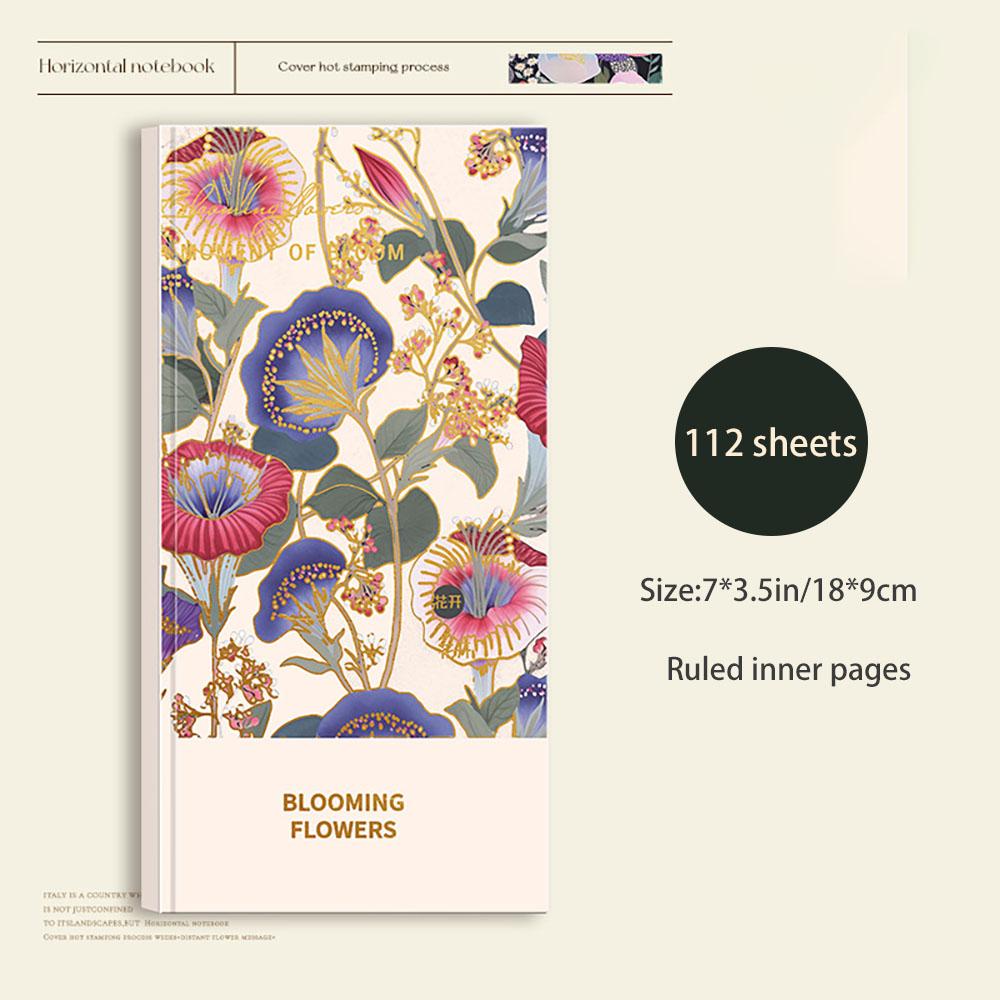 Vintage Style Hardcover Notebook with Thickened Horizontal Inner Pages, Portable and Cute Cat Notebook