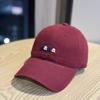 High quality letter embroidery soft top baseball cap women's versatile big head circumference cap wide brim shows the face