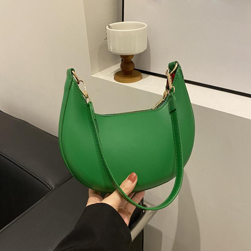 New Fashionable High-end Moon-shaped Baseball Bag Showing Luxury Women's Single Shoulder Bag Underarm Hobo Bag
