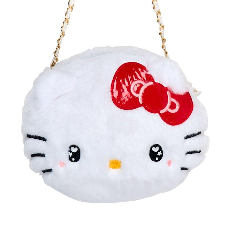 Sanrio Hello Kitty Face-Shaped Fur Bag ( White ) Japan NEW Sanrio Characters