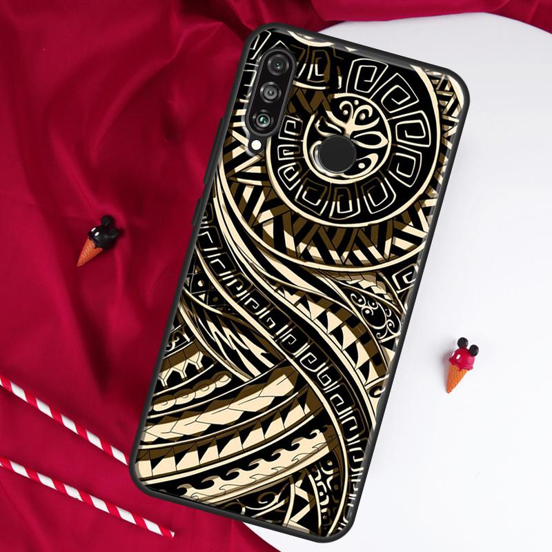 Maori Polynesian Samoan Tribal For Huawei Nova 12i 11i 8i 12s 9 10 SE Y90 Y60 Y70 Y72 Y61 Y91 P20 P40 P30 Lite P60 Pro Case