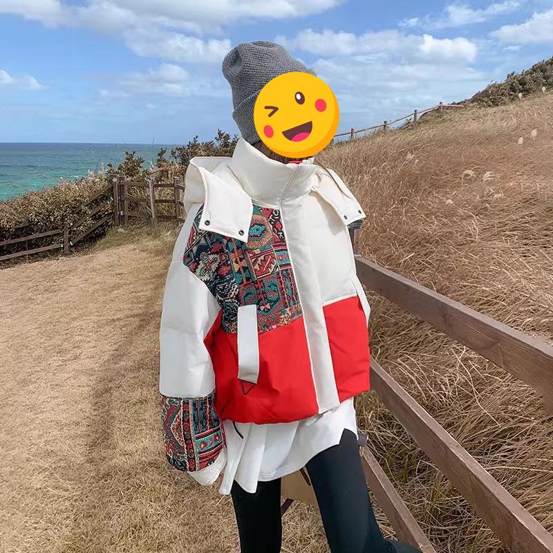 Trendy Ethnic-Style Embroidered Women's Padded Winter Jacket with Hood, 2025 Collection