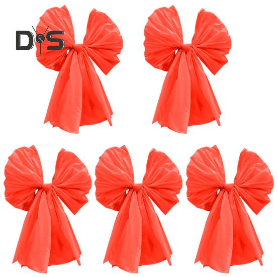 5Pcs 24" Large Bow Plastic Decorative Bow for Gift Wrapping Anniversary Wedding Birthday Party Decoration