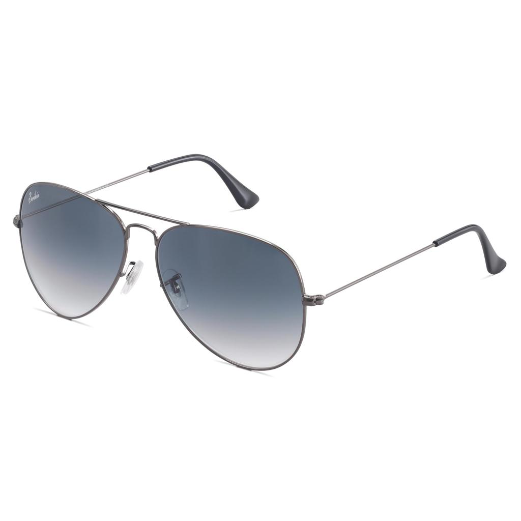 Berikin Aviator Teardrop Gray UV400 for Men and Women Sunglasses, Glass, Gradient, Protection,