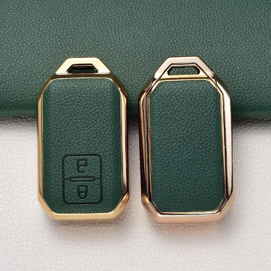 WiiLemz Key Case Compatible with Suzuki/Suzuki New Spacia/Solio/Hustler/Jimny, Synthetic Leather
