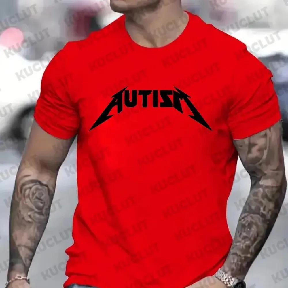 Autism Awareness Print Men Tshirt Casual Fashion T Shirts Soft Fashion Tee Shirt Clothing Harajuku Comfortable Men's T Shirt Top