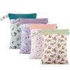 Diaper Storage Bag with Cartoon Print - Waterproof Organizer with Stroller Hook & Multi-Function Handles