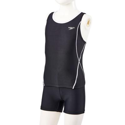 Speedo Rode Separates School Swimsuit for Size 150 Girls, SFG22015, Black/White,