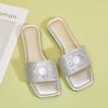 Fashion 2025 New Ladies Shoes Best Seller Women's Slippers Fashion Crystal Daily Slippers Women Summer Open Toe Plus Size Flat Slippers