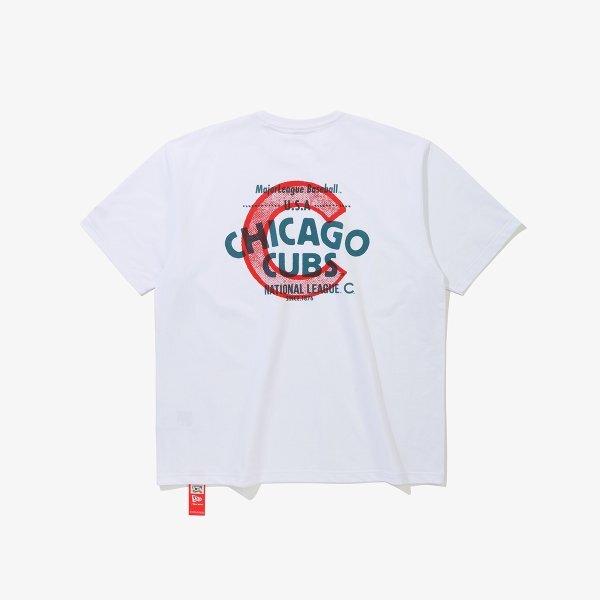 New Era Mlb Chicago Cubs Risograph T shirT whiTe 15147519