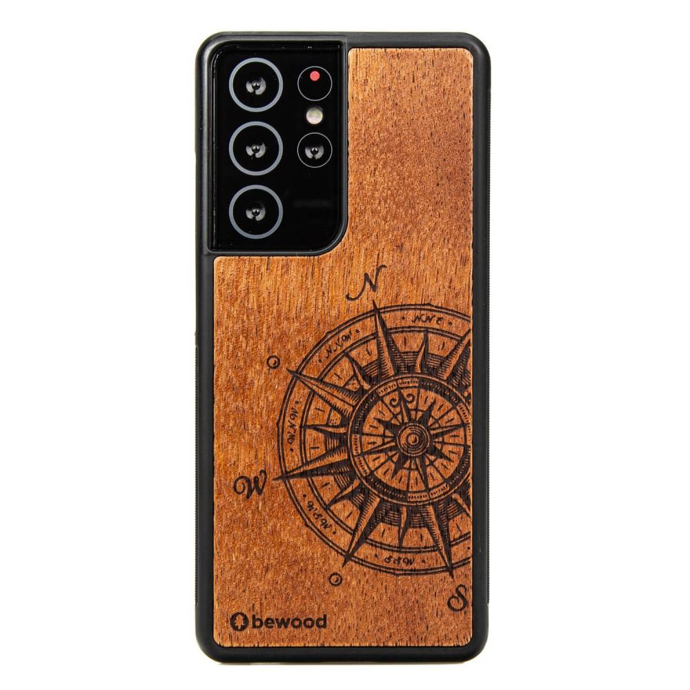 Wooden Case for Samsung Galaxy S21 Ultra traveler merbau