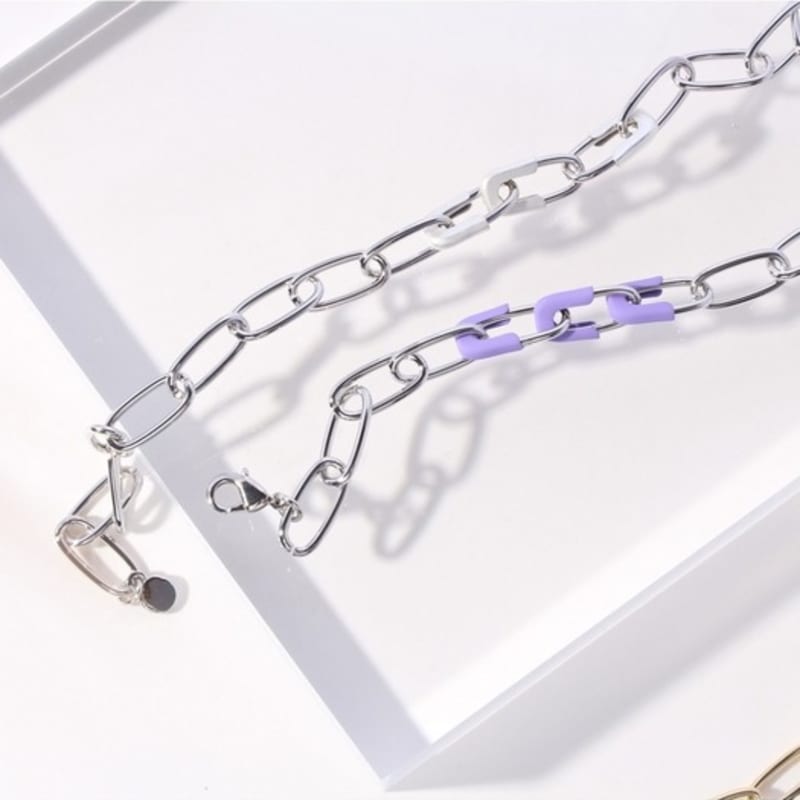 Dana Burton Colored Link Chain Bracelet