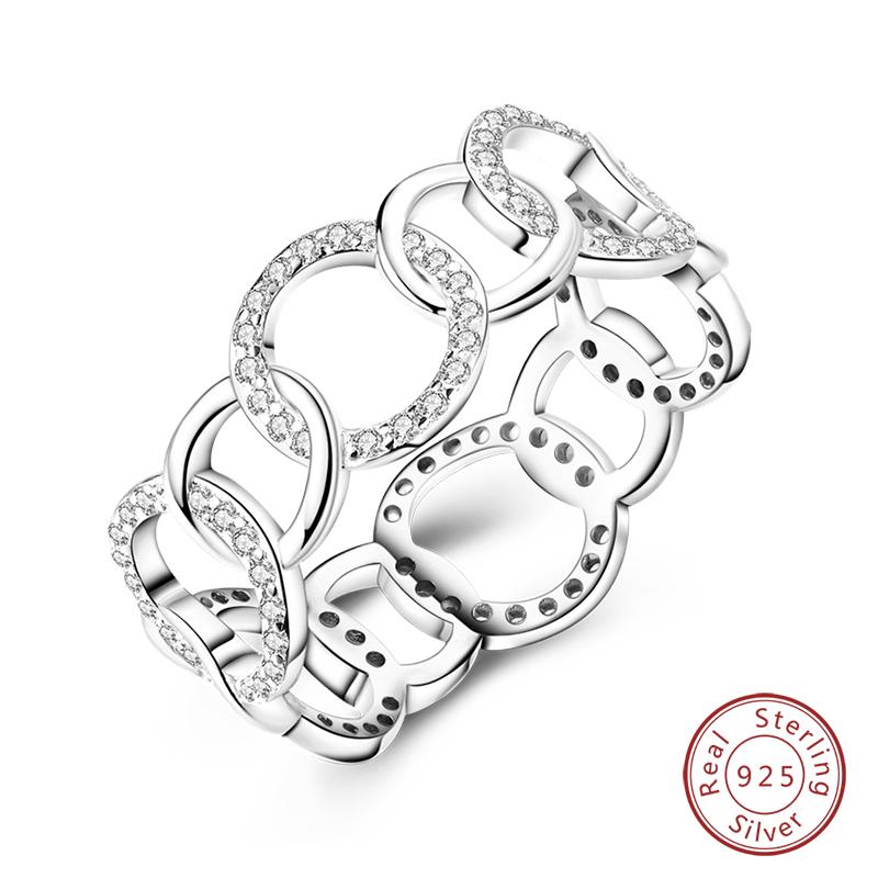 925 Silver Heart Shaped Infinite Minimalist Rings Hollow Celtic Knot Rings For Women Elegant Engagement Wedding Jewelry